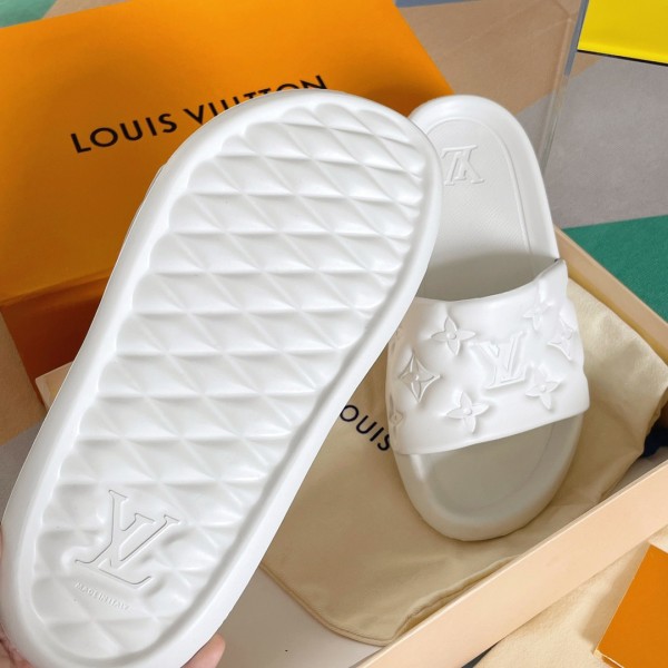 Louis Vuitton Iridescent Monogram Rubber LV Monogram Slides - Sandals,  Shoes
