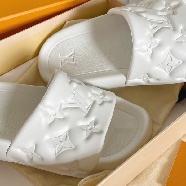 Louis Vuitton Men's Waterfront Slide Mule Sandals Monogram Canvas and  Rubber