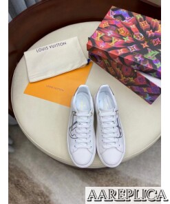 Replica Louis Vuitton White/Silver Time Out Sneakers 2