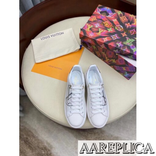 Replica Louis Vuitton White/Silver Time Out Sneakers 2