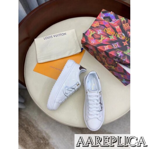 Replica Louis Vuitton White/Silver Time Out Sneakers 8