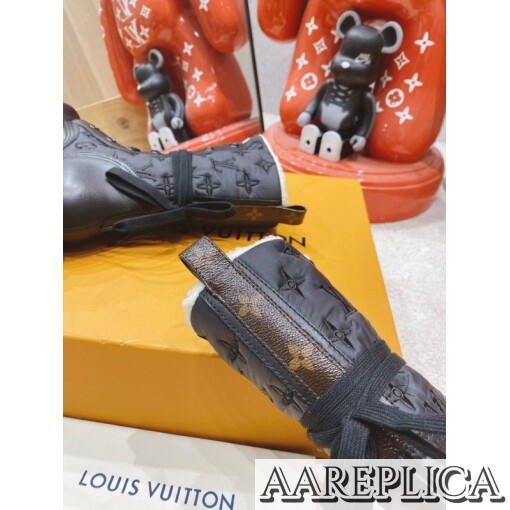 Replica Louis Vuitton Metropolis Flat Ranger Boots with Shearling 2