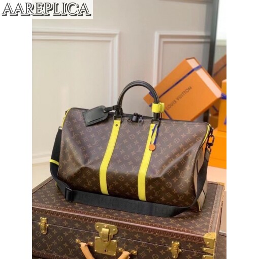 Replica Louis Vuitton Keepall Bandouliere 50 Bag Monogram Yellow M45866 5