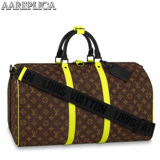 Replica Louis Vuitton Keepall Bandouliere 50 Bag Monogram Yellow M45866 6