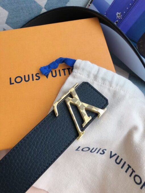 Replica Louis Vuitton Gold Damier LV 40MM Reversible Belt M0333V 8