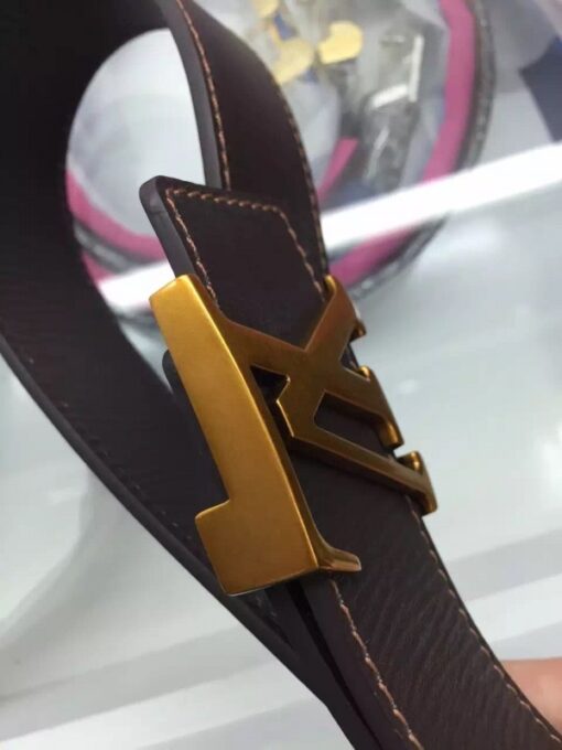 Replica Louis Vuitton LV Initiales Belt Utah Leather M6902Q 4