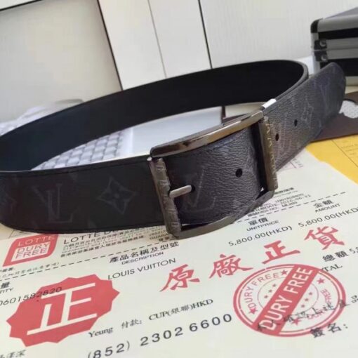 Replica Louis Vuitton Reverso 40mm Belt Monogram Eclipse M9044N 2