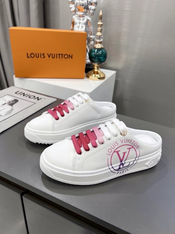 Replica Louis Vuitton Time Out Open Back Sneakers Fuchsia