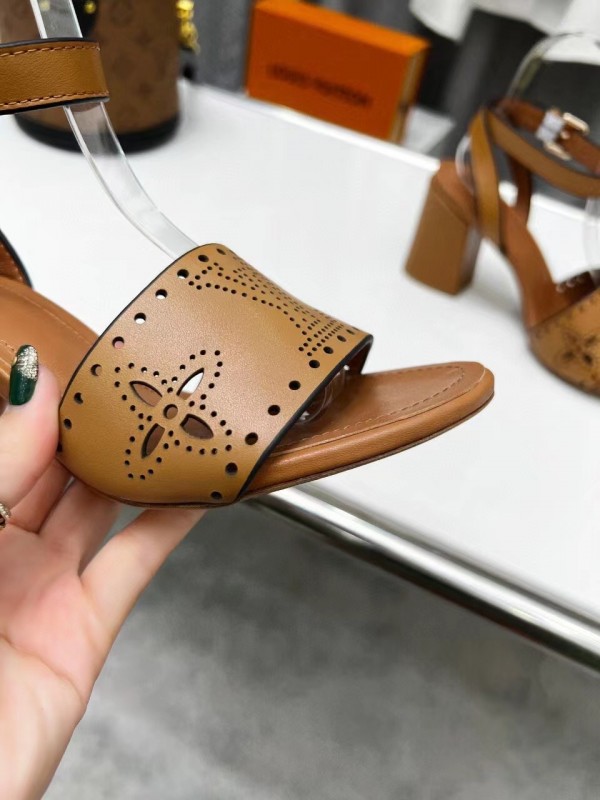 Louis Vuitton sandals brown replica