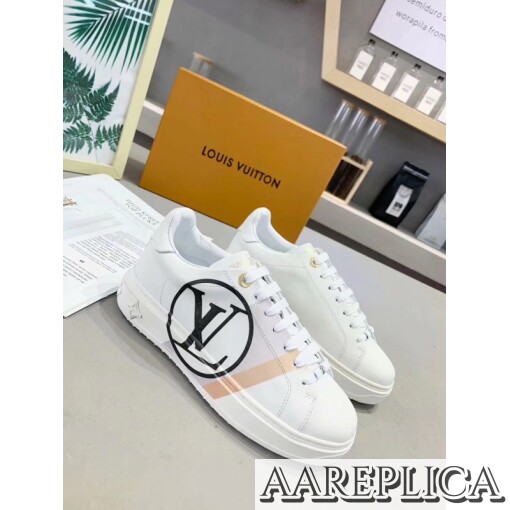 Replica Louis Vuitton White/Black Time Out Sneakers 3