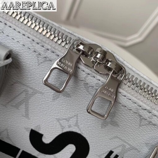 Replica Louis Vuitton Keepall Bandouliere 50 White Monogram M44643 2