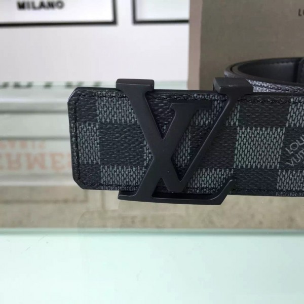 LOUIS VUITTON BELT INITIALES DAMIER GRAPHITE BLACK GREY - B30 -  REPGOD.ORG/IS - Trusted Replica Products - ReplicaGods - REPGODS.ORG
