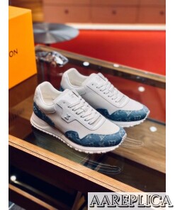 Replica Louis Vuitton Men’s Run Away Sneaker In Denim and Mesh 2