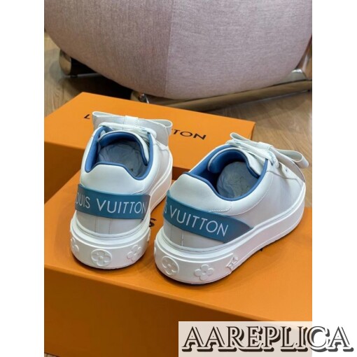 Replica Louis Vuitton Time Out Sneakers with Blue Signature Back 5