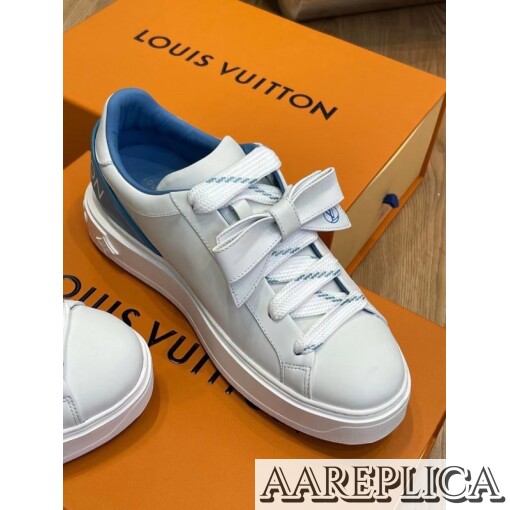 Replica Louis Vuitton Time Out Sneakers with Blue Signature Back 8