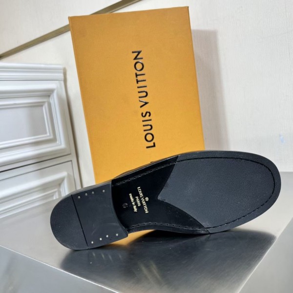 Louis Vuitton, Shoes, Louis Vuitton Major Open Back Loafer Black
