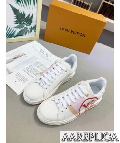 Replica Louis Vuitton White/Red Time Out Sneakers 2
