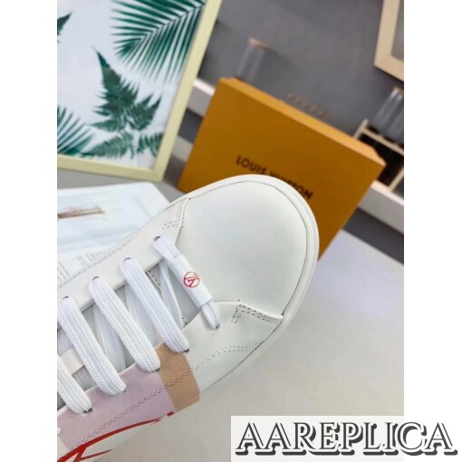 Replica Louis Vuitton White/Red Time Out Sneakers 4