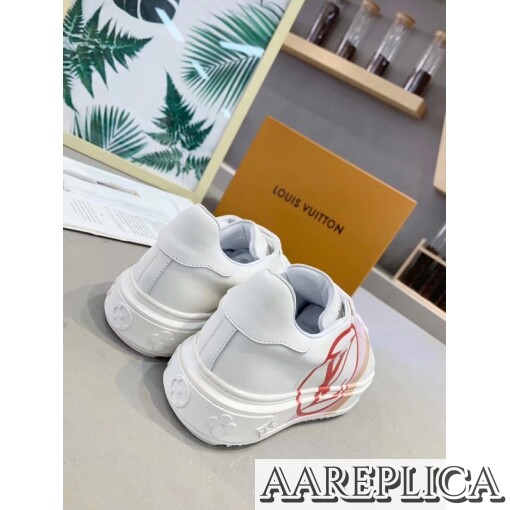 Replica Louis Vuitton White/Red Time Out Sneakers 5