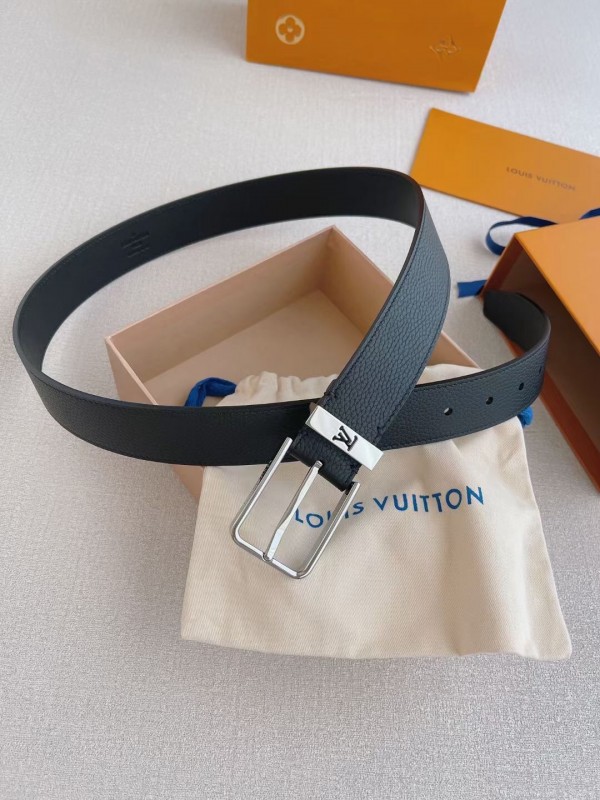 Replica Louis Vuitton Pont Neuf 35mm Belt Taurillon Leather M6065T for Sale
