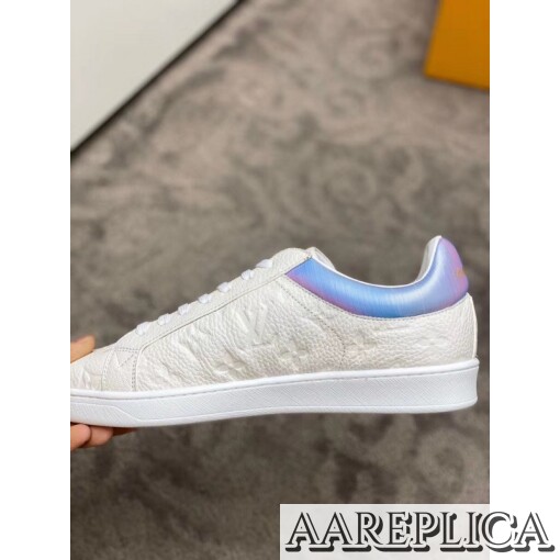 Replica Louis Vuitton Luxembourg Sneakers In White Monogram Leather 3