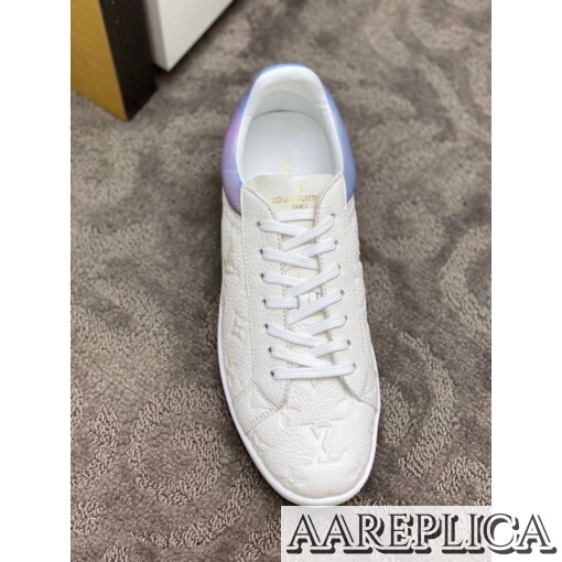 Replica Louis Vuitton Luxembourg Sneakers In White Monogram Leather 7