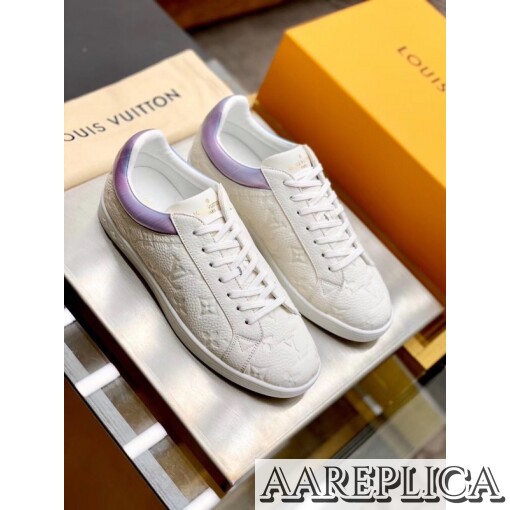 Replica Louis Vuitton Luxembourg Sneakers In White Monogram Leather 8