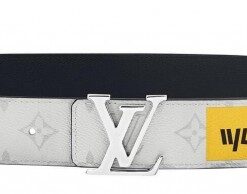 Replica Louis Vuitton White LV Initiales 40mm Belt Monogram M0162U