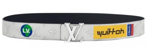 Replica Louis Vuitton White LV Initiales 40mm Belt Monogram M0162U