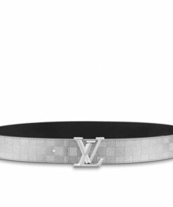 Replica Louis Vuitton LV Pyramide Glitter 40MM Belt Damier Leather M0504V