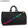 Replica Louis Vuitton Keepall Bandoulière 55 Travel Bag Damier Azur N41429 10