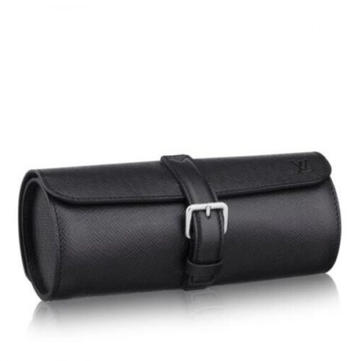 Replica Louis Vuitton 3 Watch Case Taiga Leather M32609