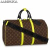 Replica Louis Vuitton Keepall Bandouliere 50B Bag Glitter Leather N58041 10