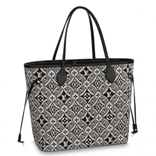 Louis Vuitton Black and Grey Monogram Jacquard Since 1854 OnTheGo GM Gold Hardware, 2020 (Like New), Womens Handbag