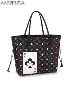 Replica Louis Vuitton Game On Neverfull MM Black Bag M57483