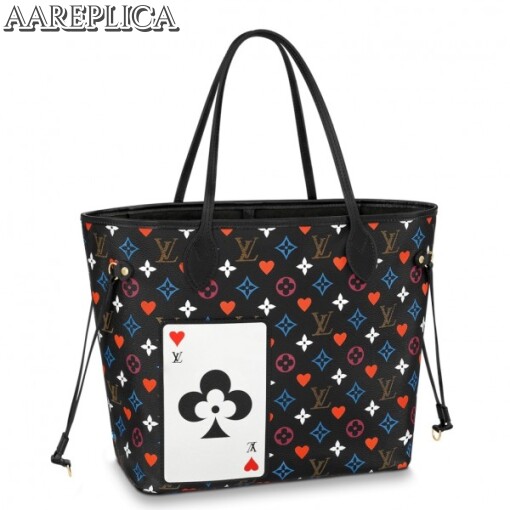 Replica Louis Vuitton Game On Neverfull MM Black Bag M57483