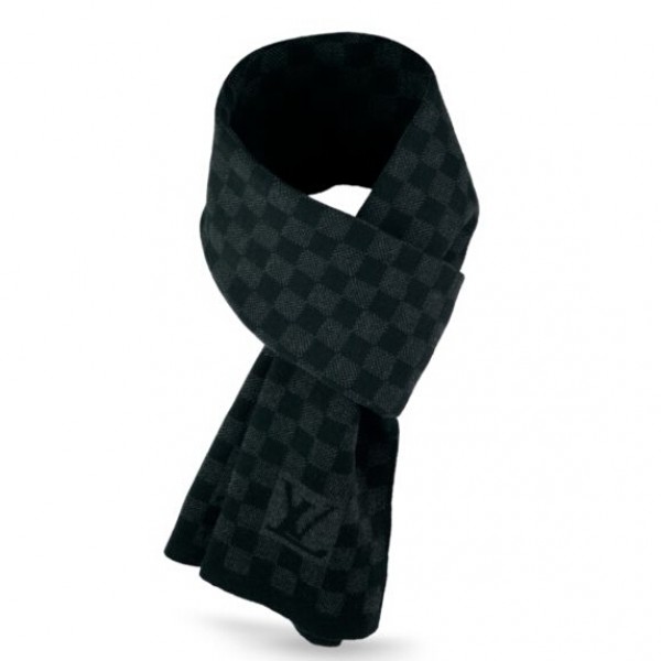 Louis Vuitton petit Damier grey scarf set (scarf and