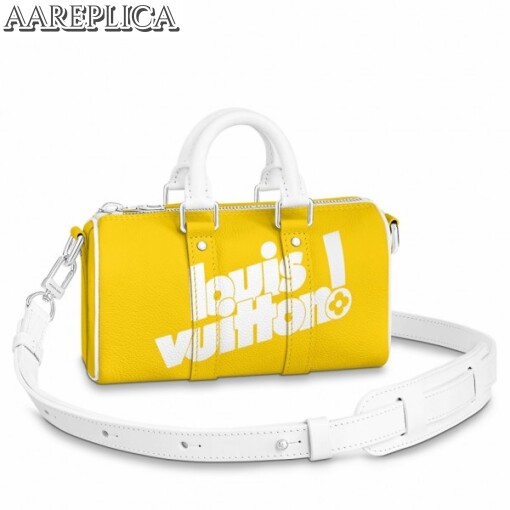 Replica Louis Vuitton Keepall XS Bag In Yellow Leather M80842