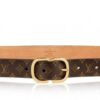 Replica Hermes Etrier Buckle Belt & Chocolate Clemence 32 MM Strap 17