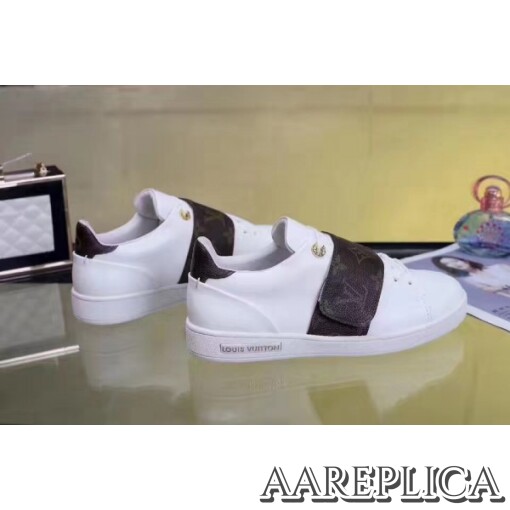 Replica Louis Vuitton Frontrow Sneaker In Leather And Monogram for Sale