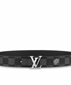 Replica Louis Vuitton LV Initials 40MM Reversible Belt Damier Graphite MP314V