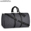 Replica Louis Vuitton Keepall Bandoulière 55 Travel Bag Damier Azur N41429 9