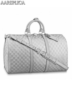 Replica Louis Vuitton Keepall Bandouliere 50B Bag Glitter Leather N58041