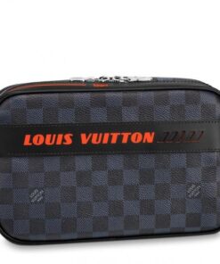 Replica Louis Vuitton Toilet Pouch GM Damier Cobalt Race N60245