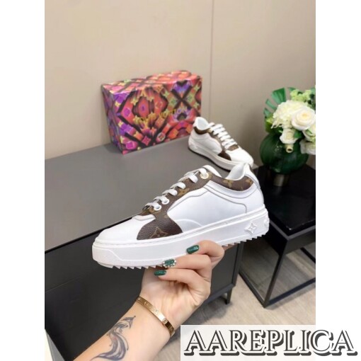 Replica Louis Vuitton Time Out Sneakers In Monogram Leather 3