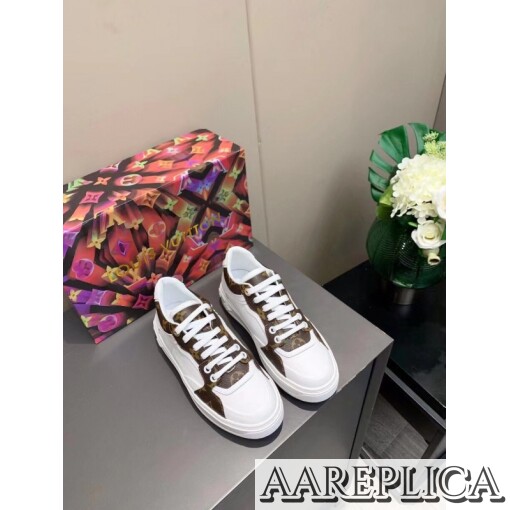 Replica Louis Vuitton Time Out Sneakers In Monogram Leather 5