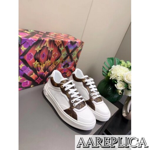 Replica Louis Vuitton Time Out Sneakers In Monogram Leather 8