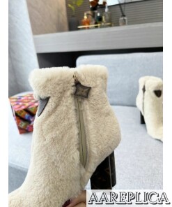 Replica Louis Vuitton Silhouette Ankle Boots In Shearling 2