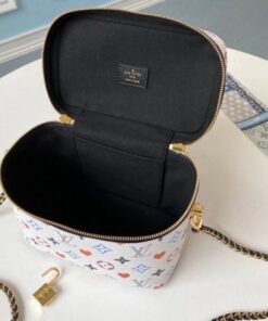 Replica Louis Vuitton Game On Vanity PM White Bag 2