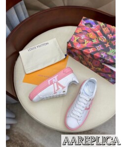 Replica Louis Vuitton White/Pink Time Out Sneakers 2
